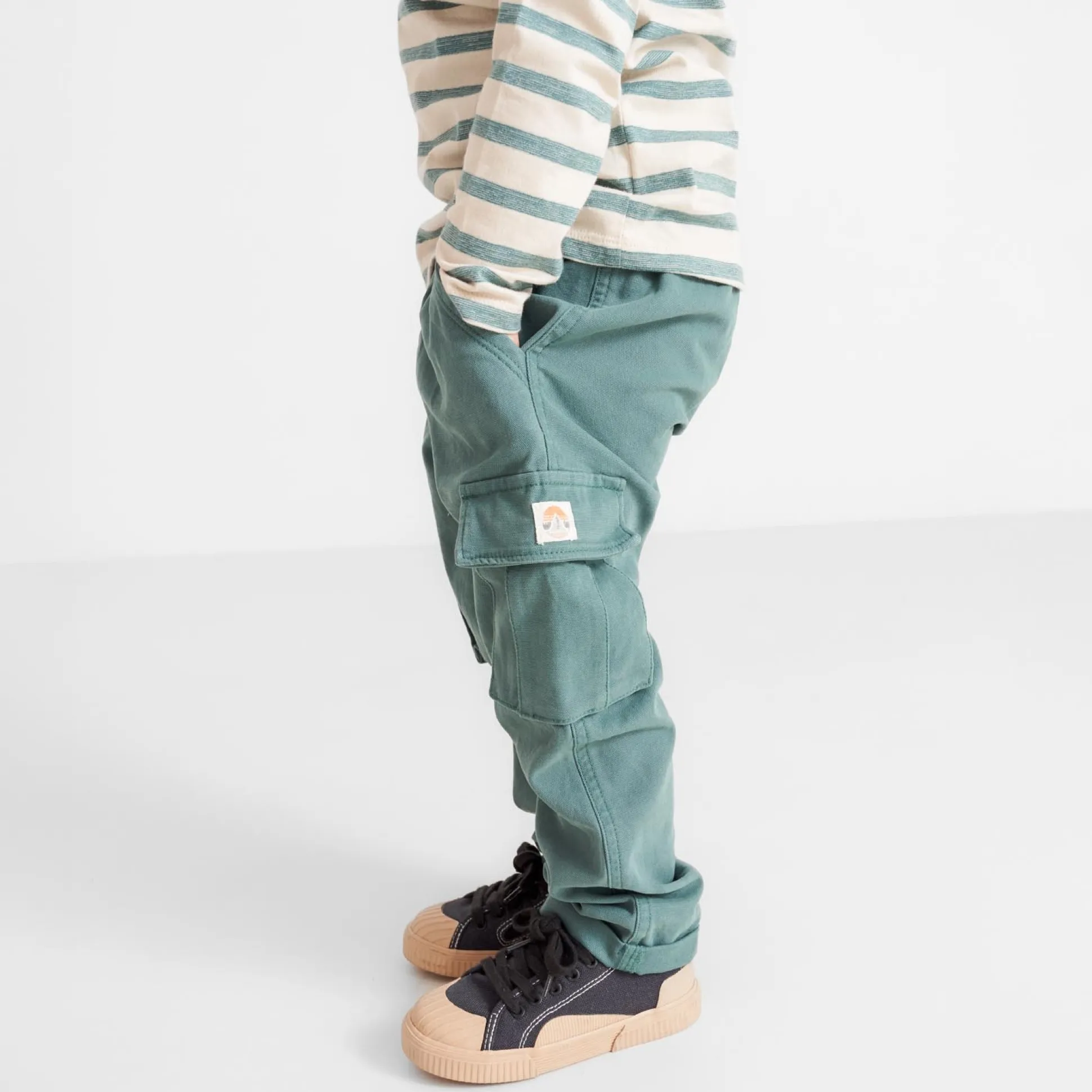 Prénatal peuter broek effen groen