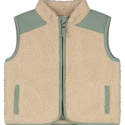 Prénatal peuter gilet mouwloos meerkleurig beige