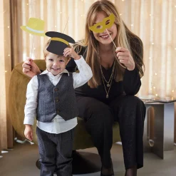 Prénatal peuter gilet mouwloos all over print grijs