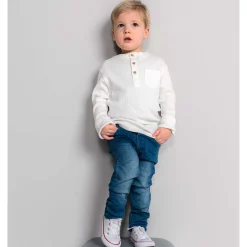 Prénatal peuter jeans slim fit  effen blauw