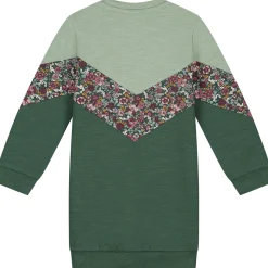 Prénatal peuter jurk lange mouwen bloemen groen