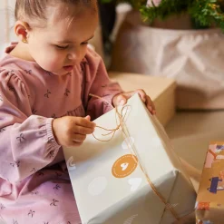 Prénatal peuter jurk lange mouwen all over print roze