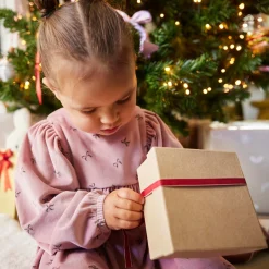 Prénatal peuter jurk lange mouwen all over print roze