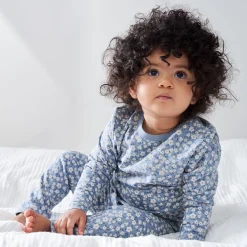 Prénatal peuter pyjama bloem blauw
