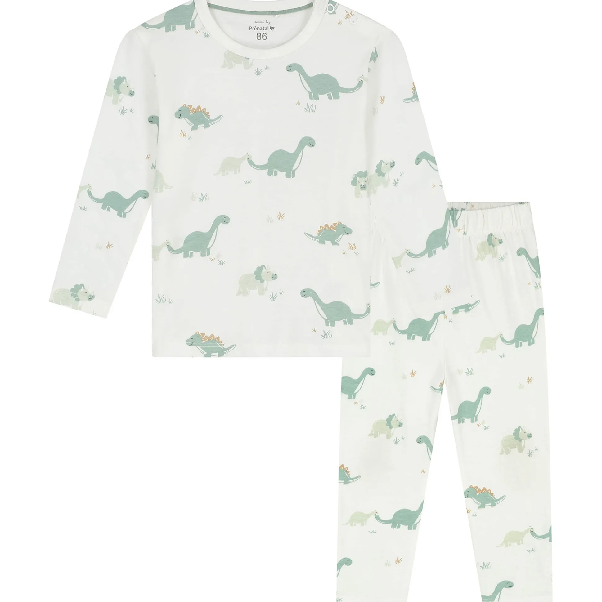 Prénatal peuter pyjama dino wit