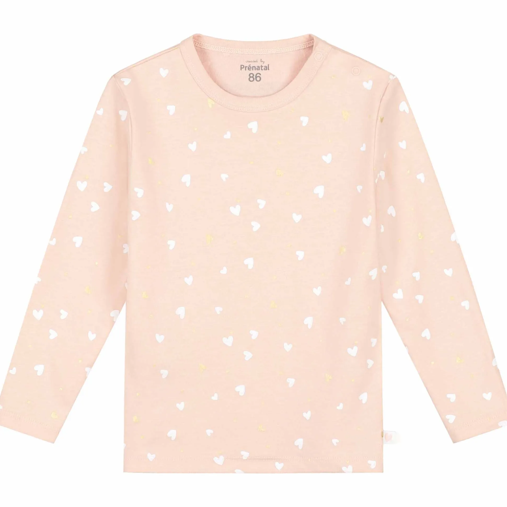 Prénatal peuter pyjama hartjes roze