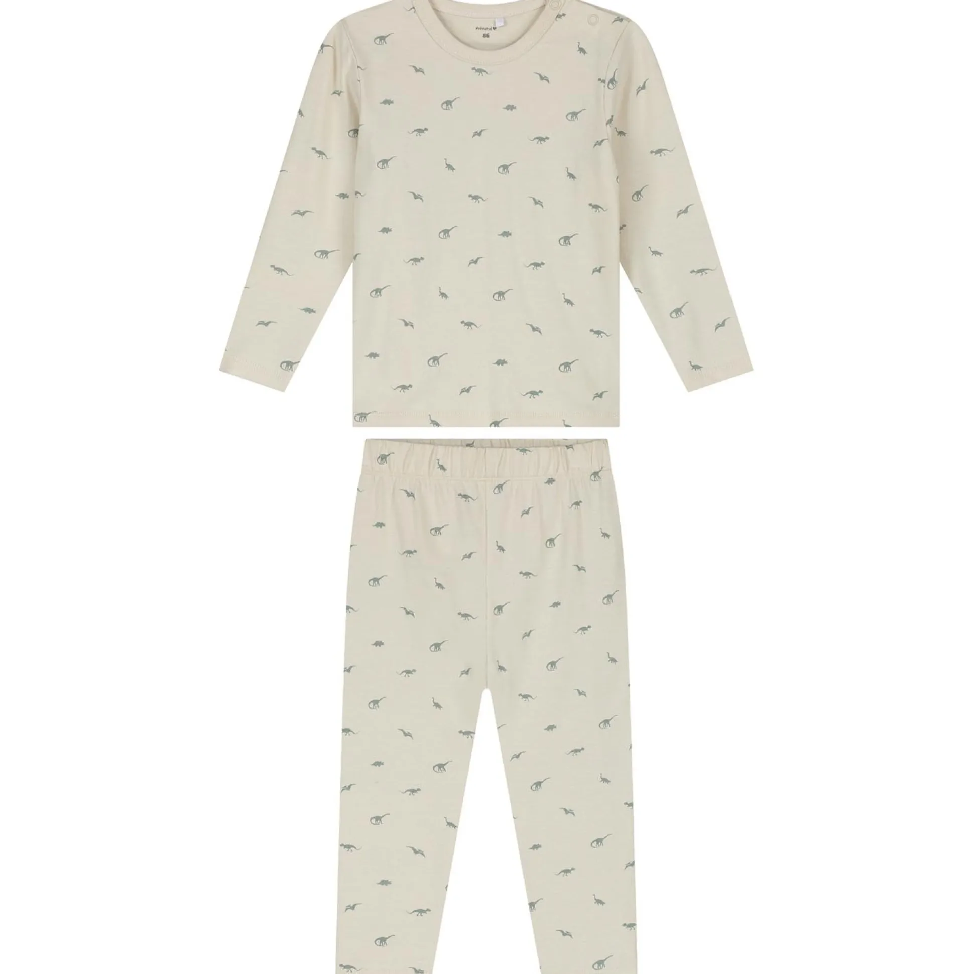 Prénatal peuter pyjama kleine dino beige