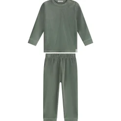 Prénatal peuter pyjama rib velour groen