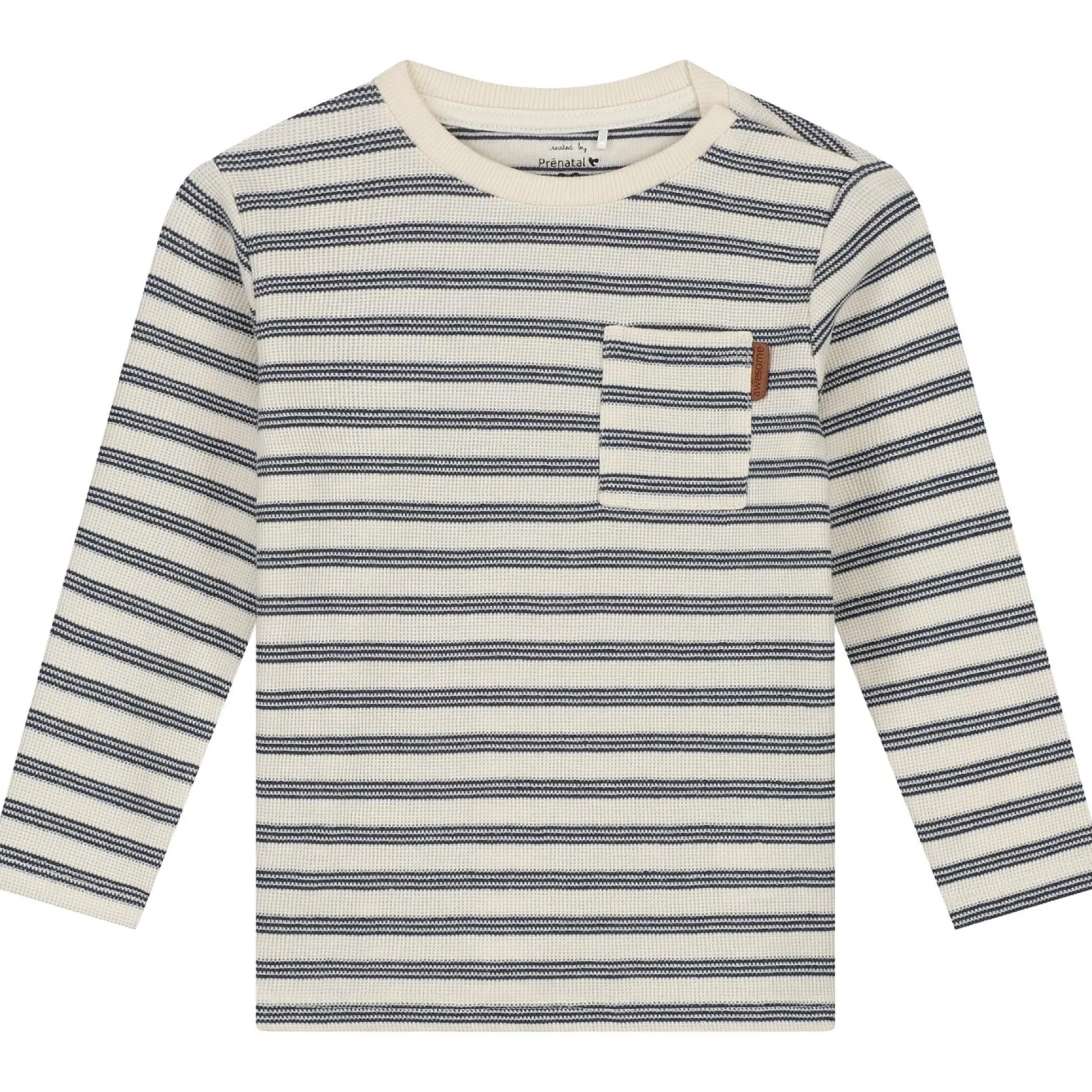 Prénatal peuter shirt 2 stuks lange mouwen strepen blauw