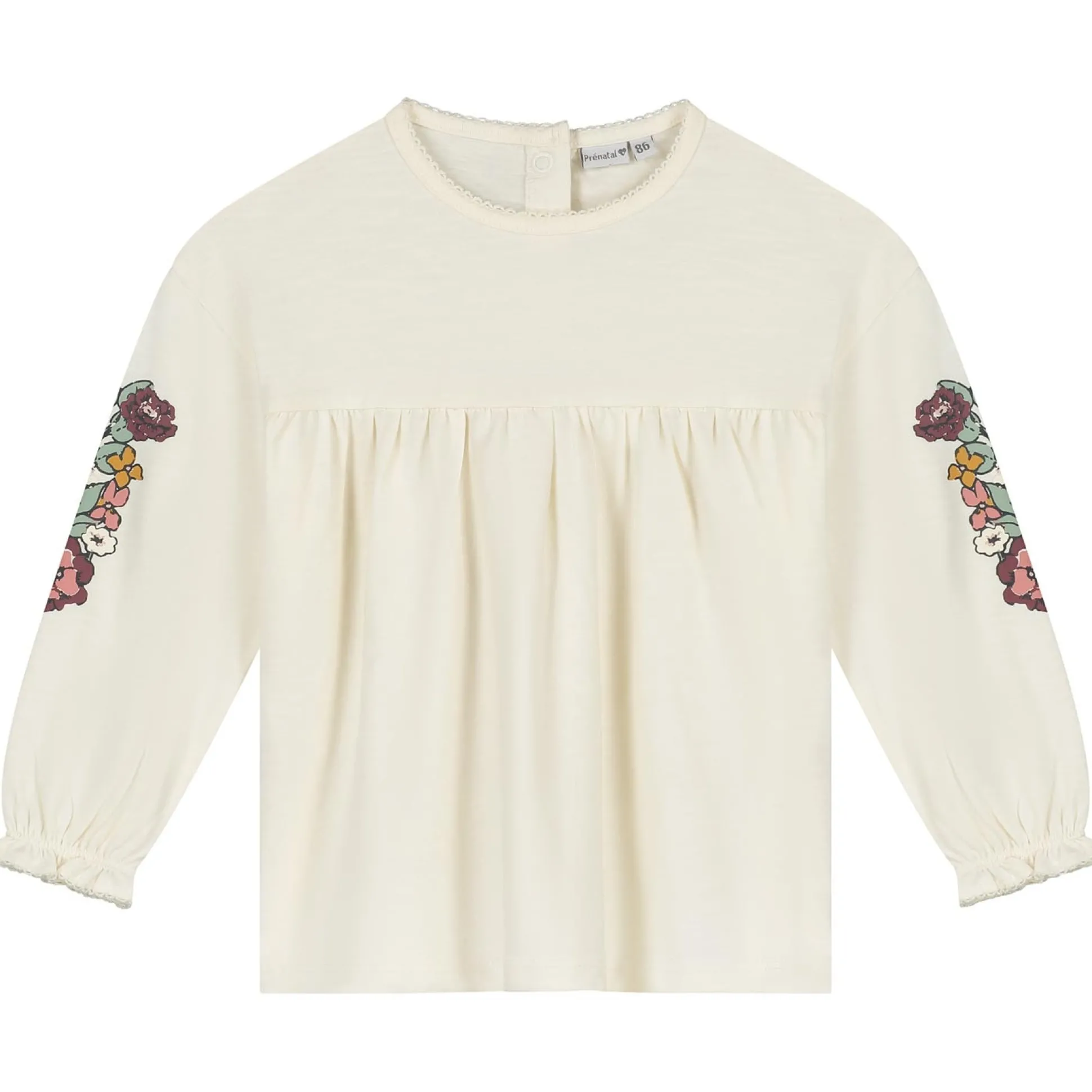 Prénatal peuter shirt lange mouwen wit