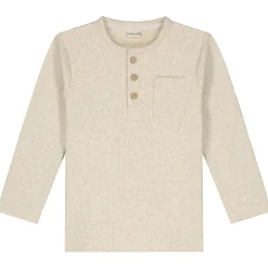 Prénatal peuter shirt lange mouwen effen bruin