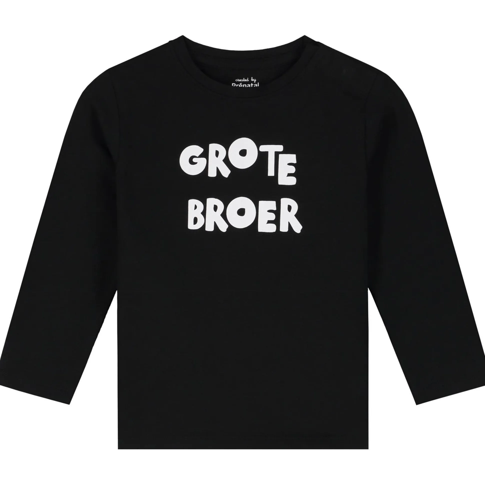 Prénatal peuter shirt lange mouwen printopdruk zwart