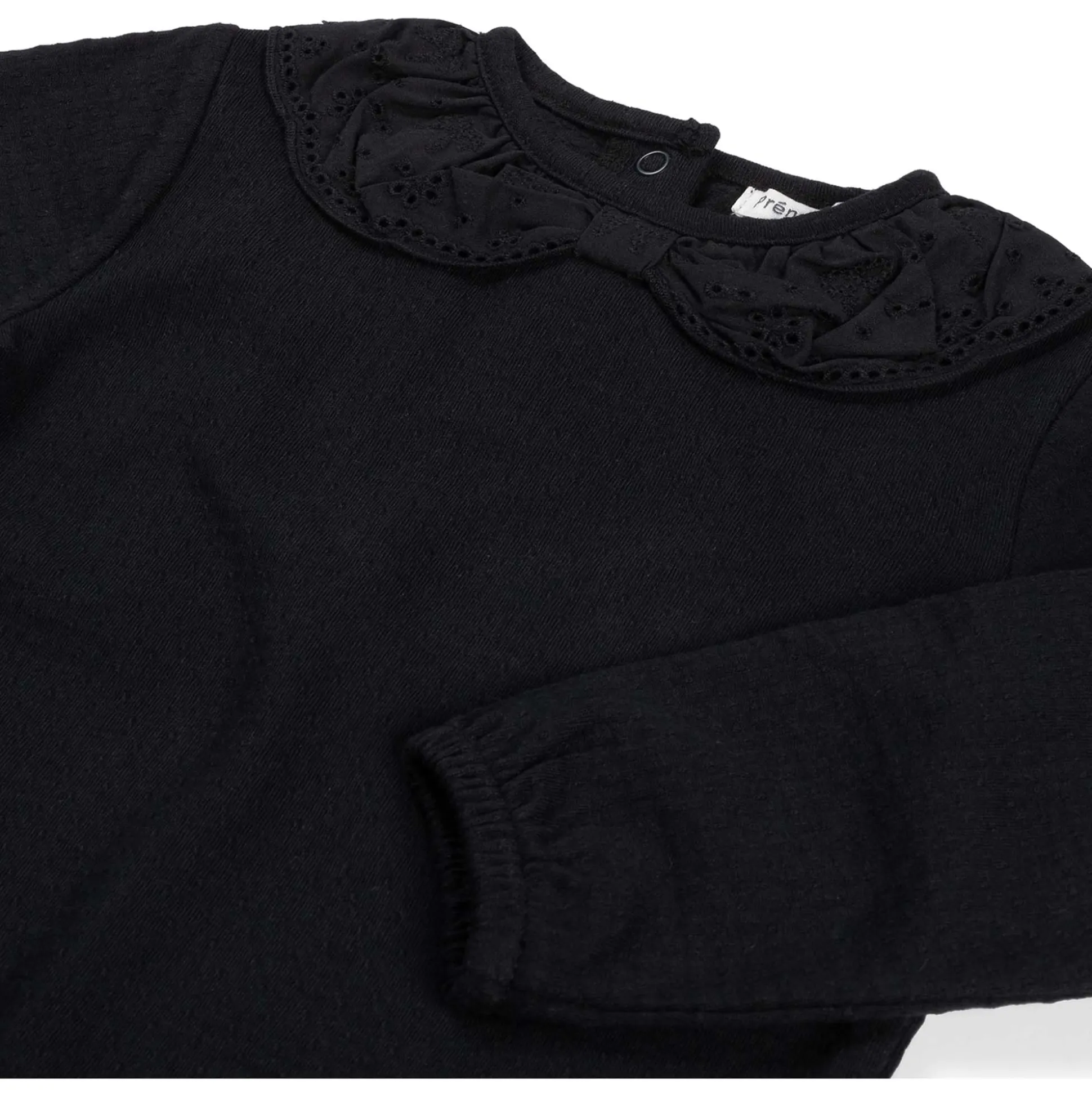 Prénatal peuter shirt lange mouwen effen zwart