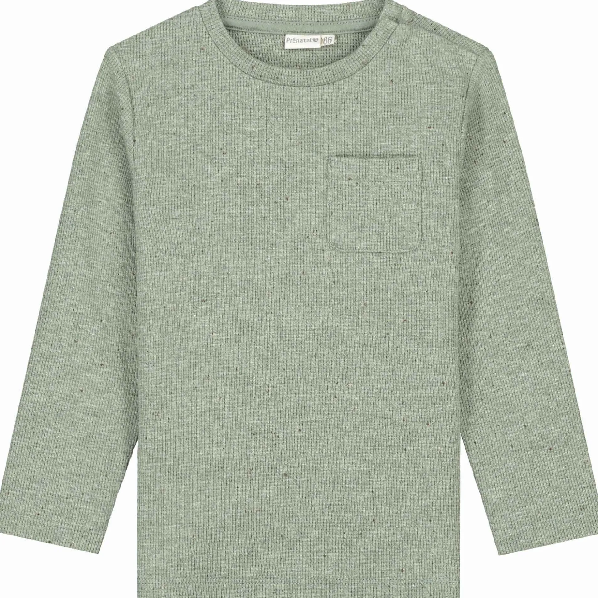 Prénatal peuter shirt lange mouwen effen groen