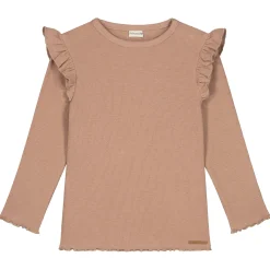 Prénatal peuter shirt lange mouwen effen taupe