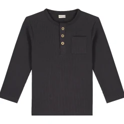 Prénatal peuter shirt lange mouwen effen antraciet