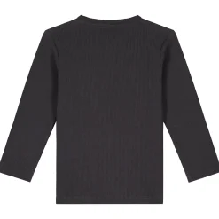 Prénatal peuter shirt lange mouwen effen antraciet