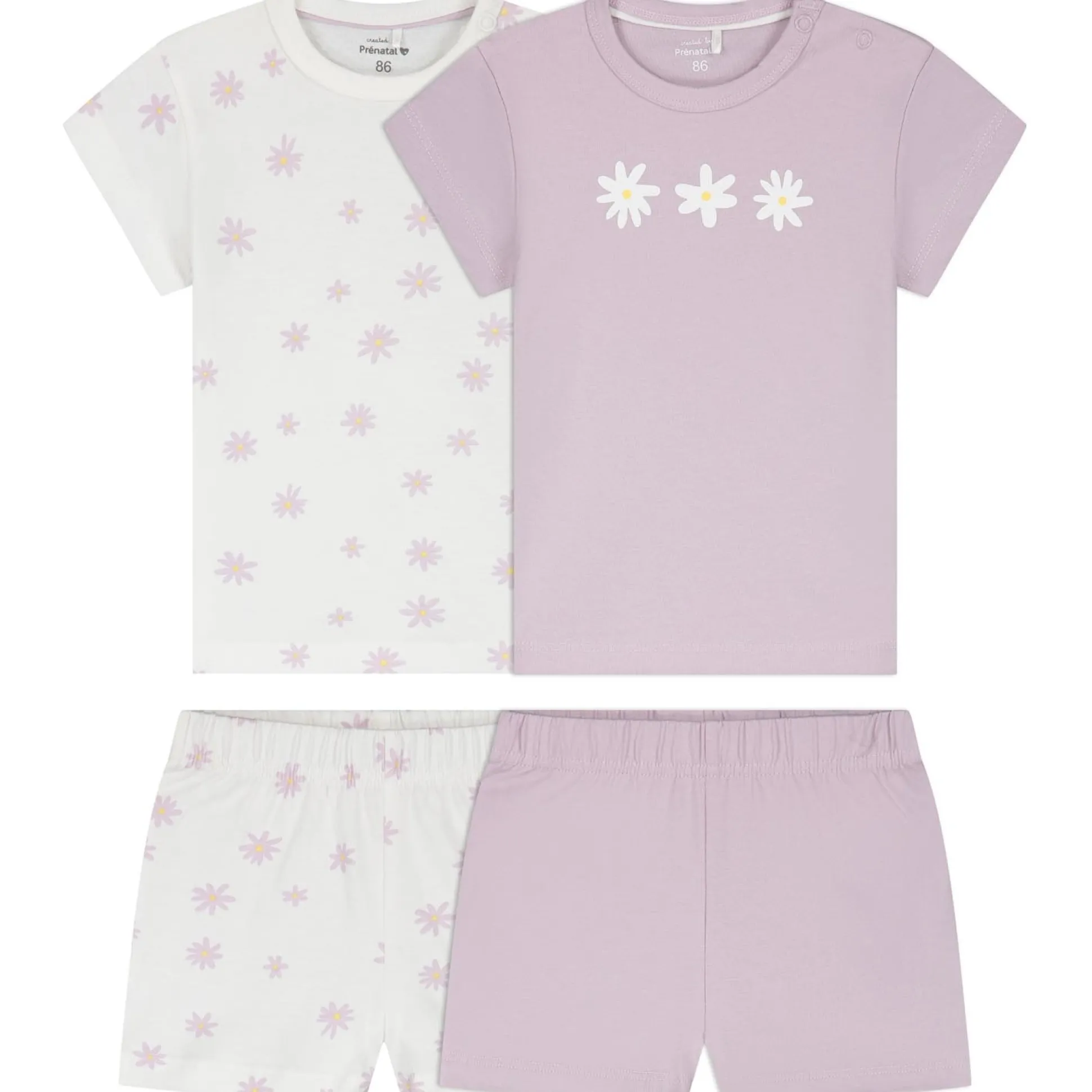 Prénatal peuter shortama 2 stuks paars