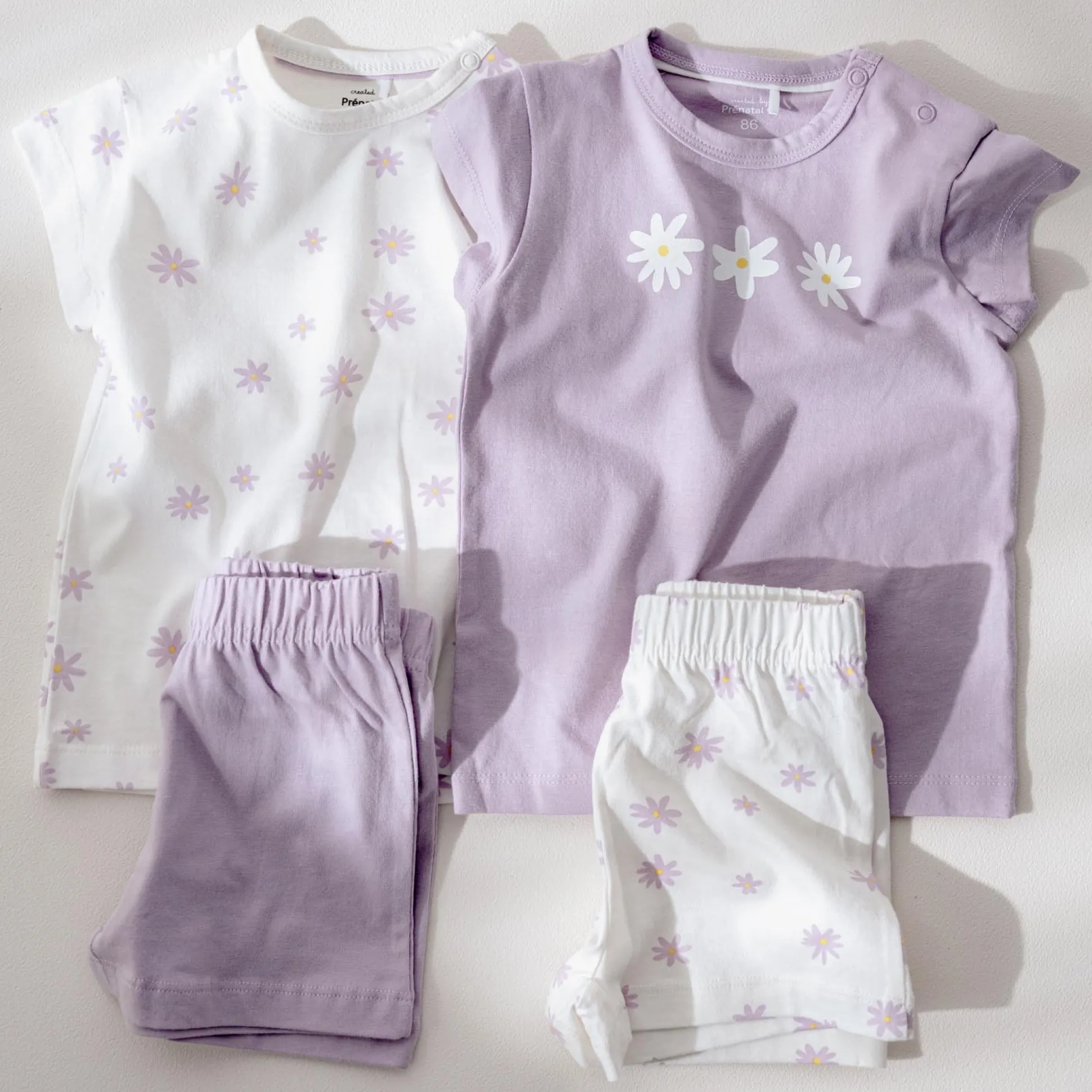 Prénatal peuter shortama 2 stuks paars