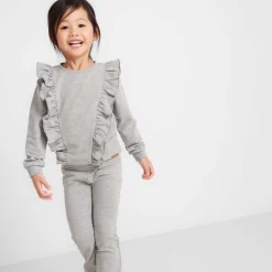 Prénatal peuter sweater glitter lange mouwen melee grijs