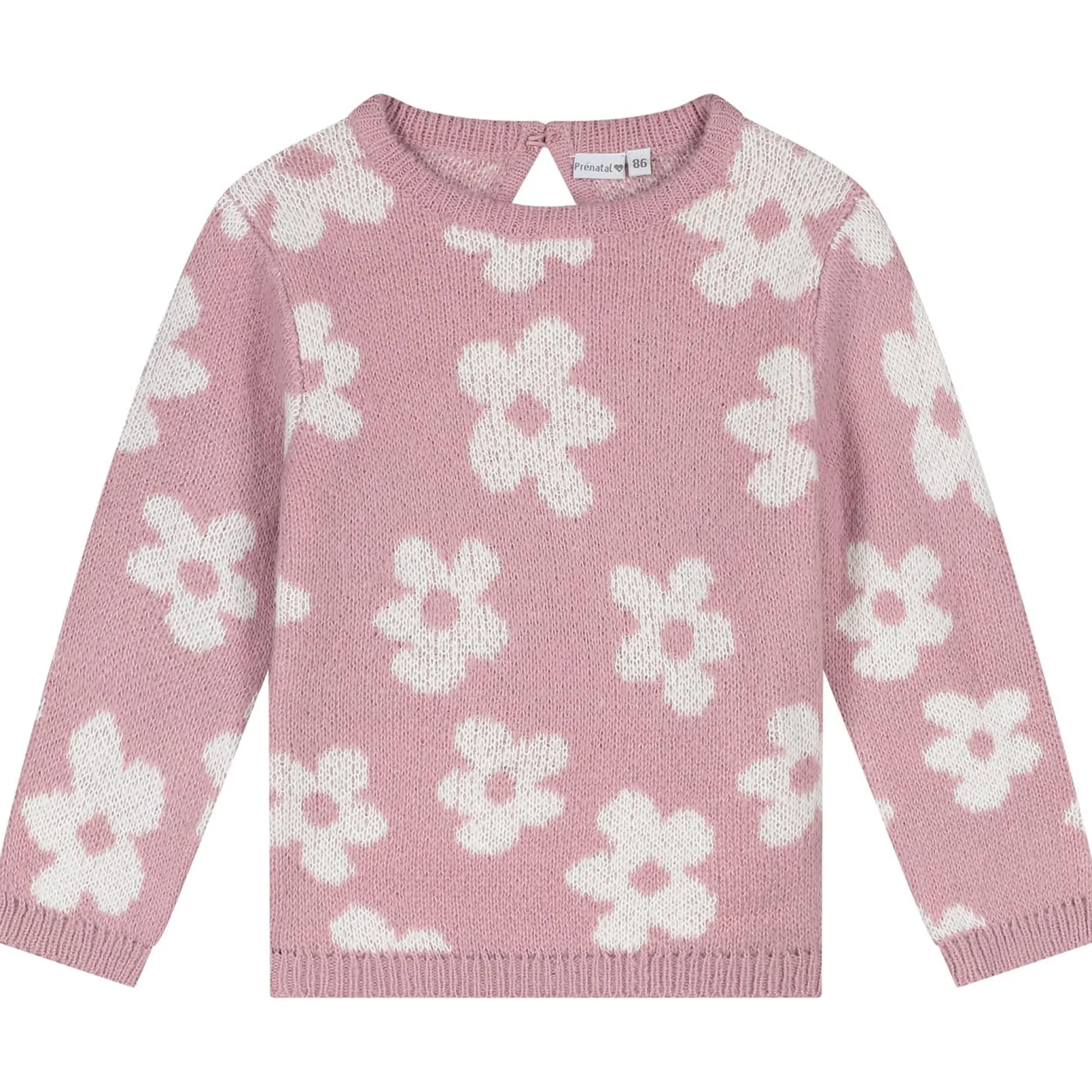 Prénatal peuter sweater lange mouwen bloemen roze