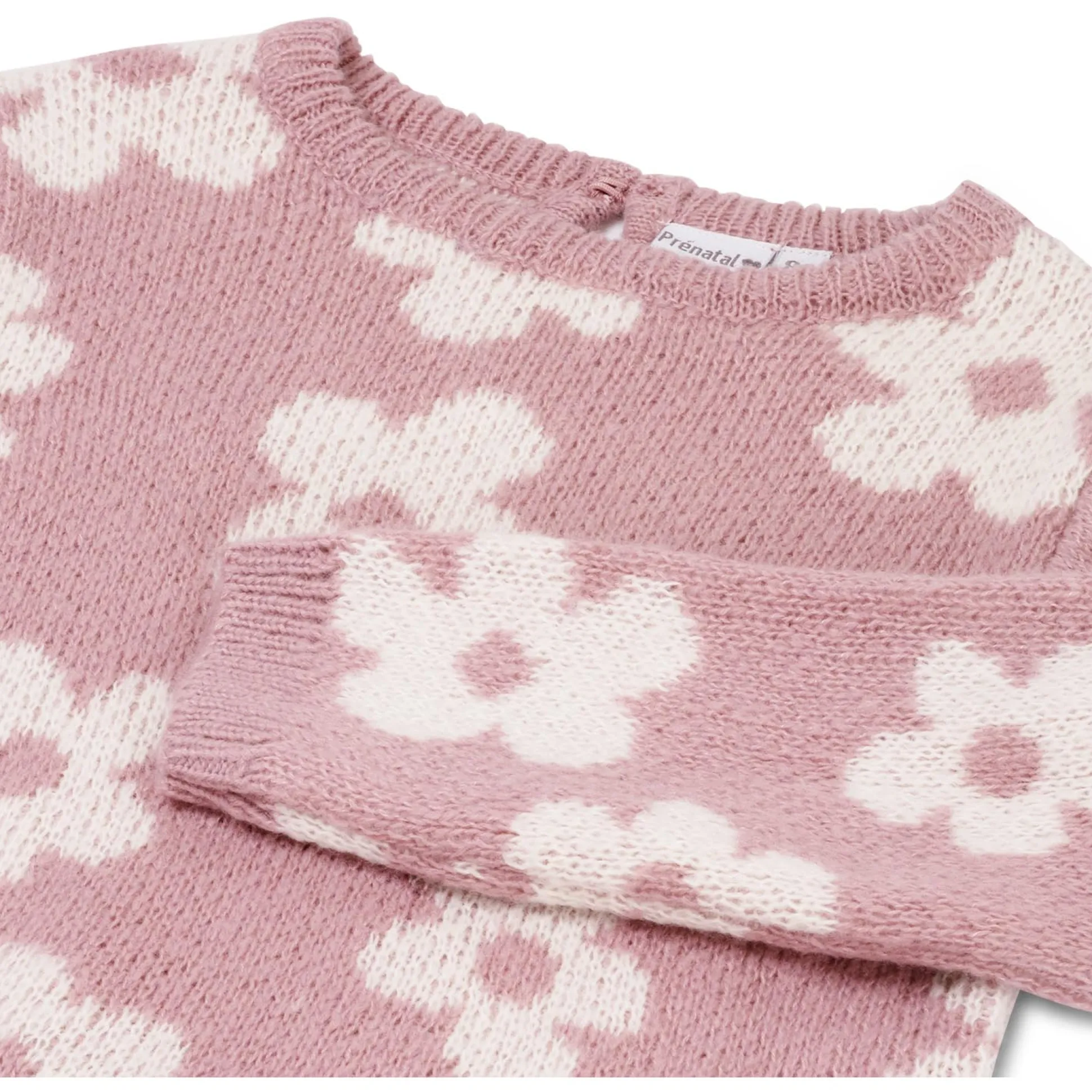 Prénatal peuter sweater lange mouwen bloemen roze