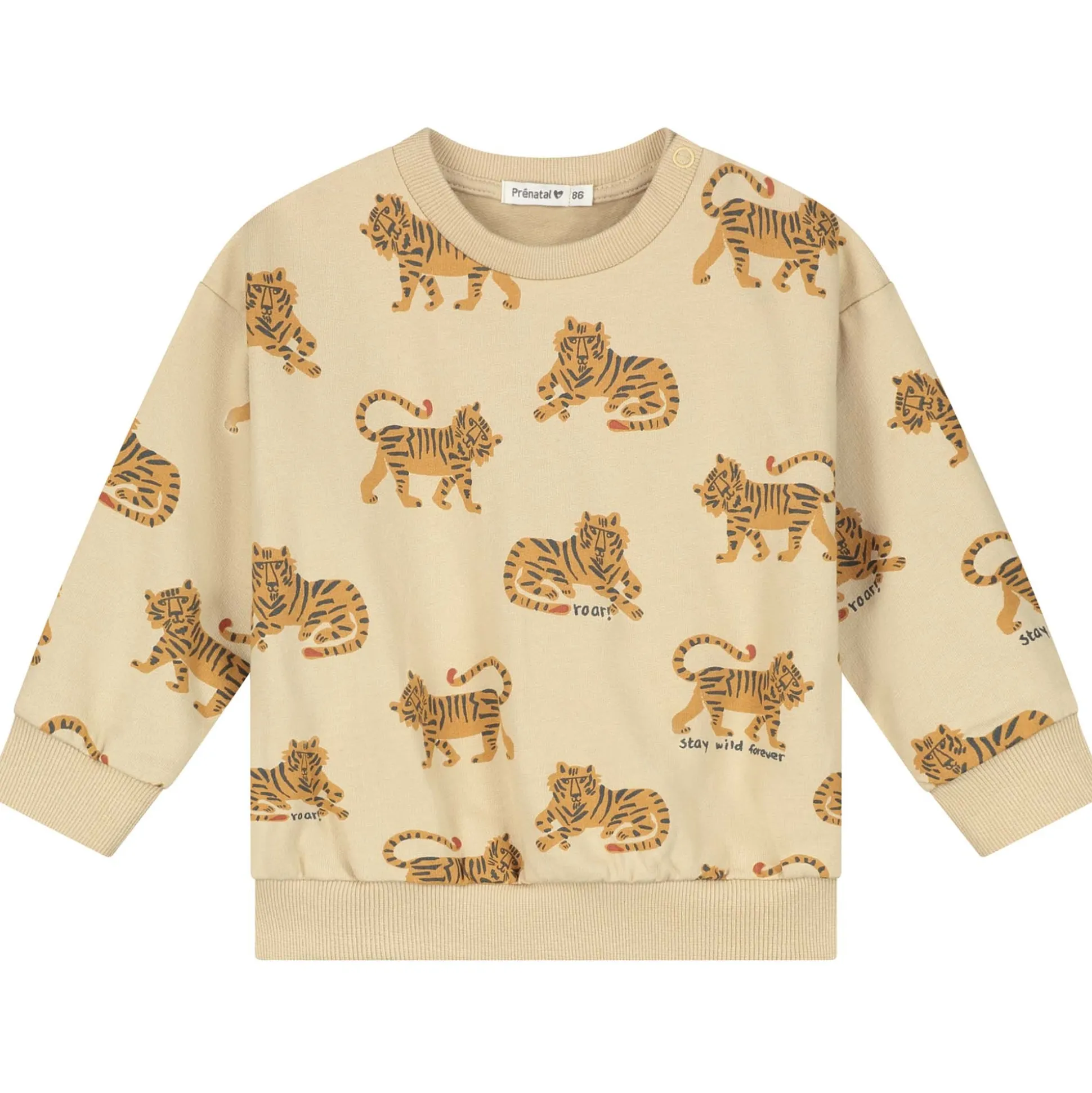 Prénatal peuter sweater lange mouwen dierenprint multi