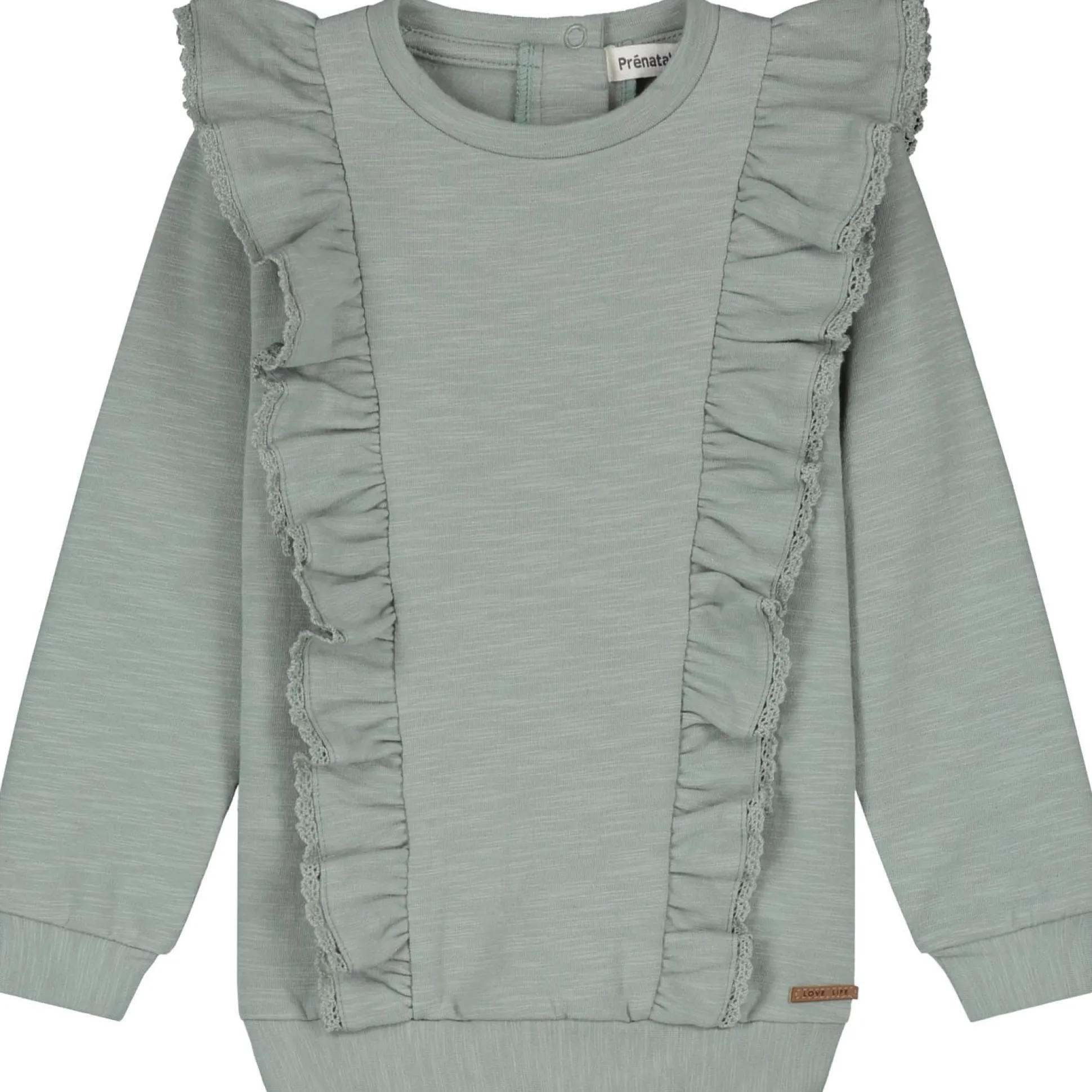 Prénatal peuter sweater lange mouwen effen groen