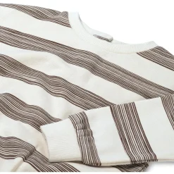 Prénatal peuter sweater lange mouwen strepen bruin