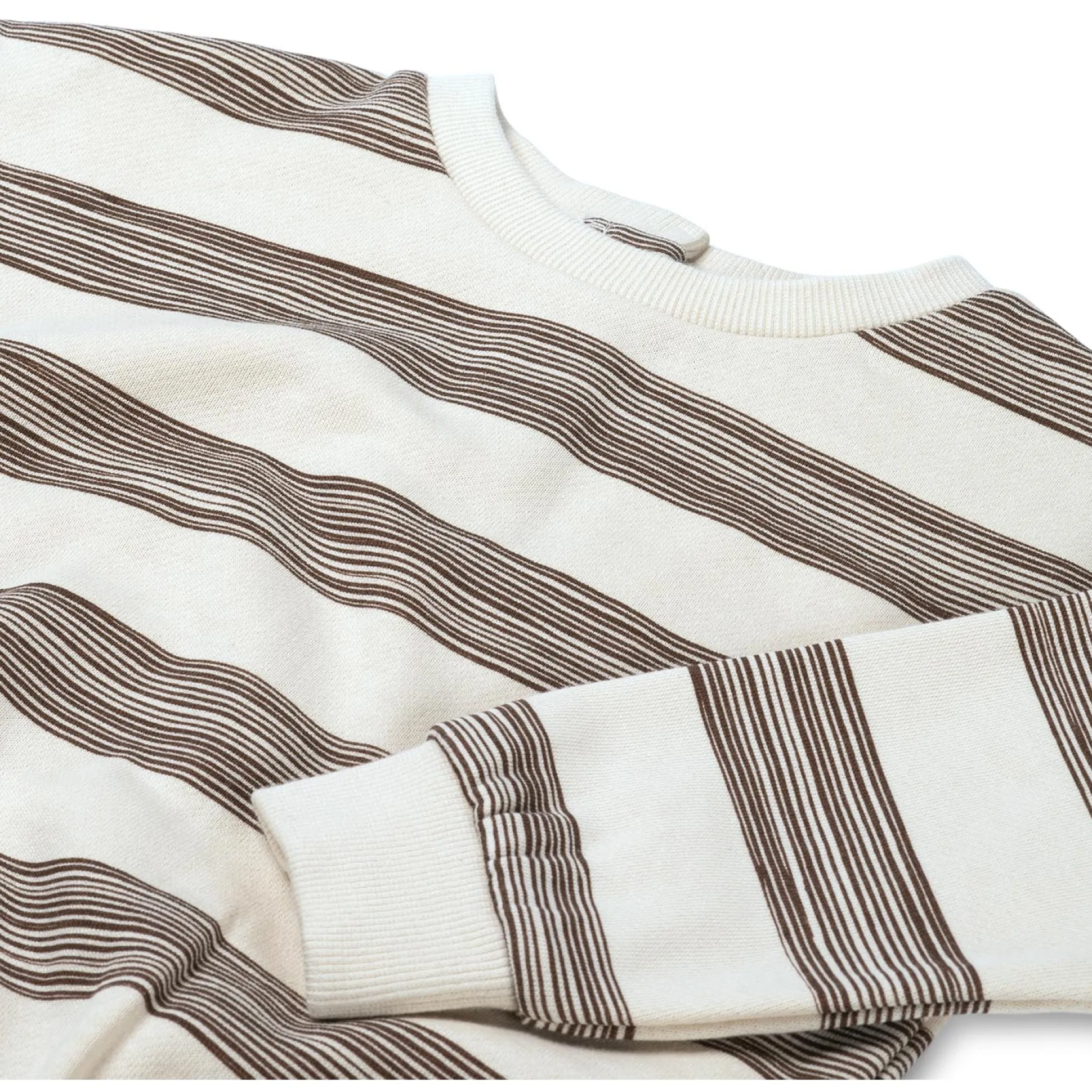 Prénatal peuter sweater lange mouwen strepen bruin