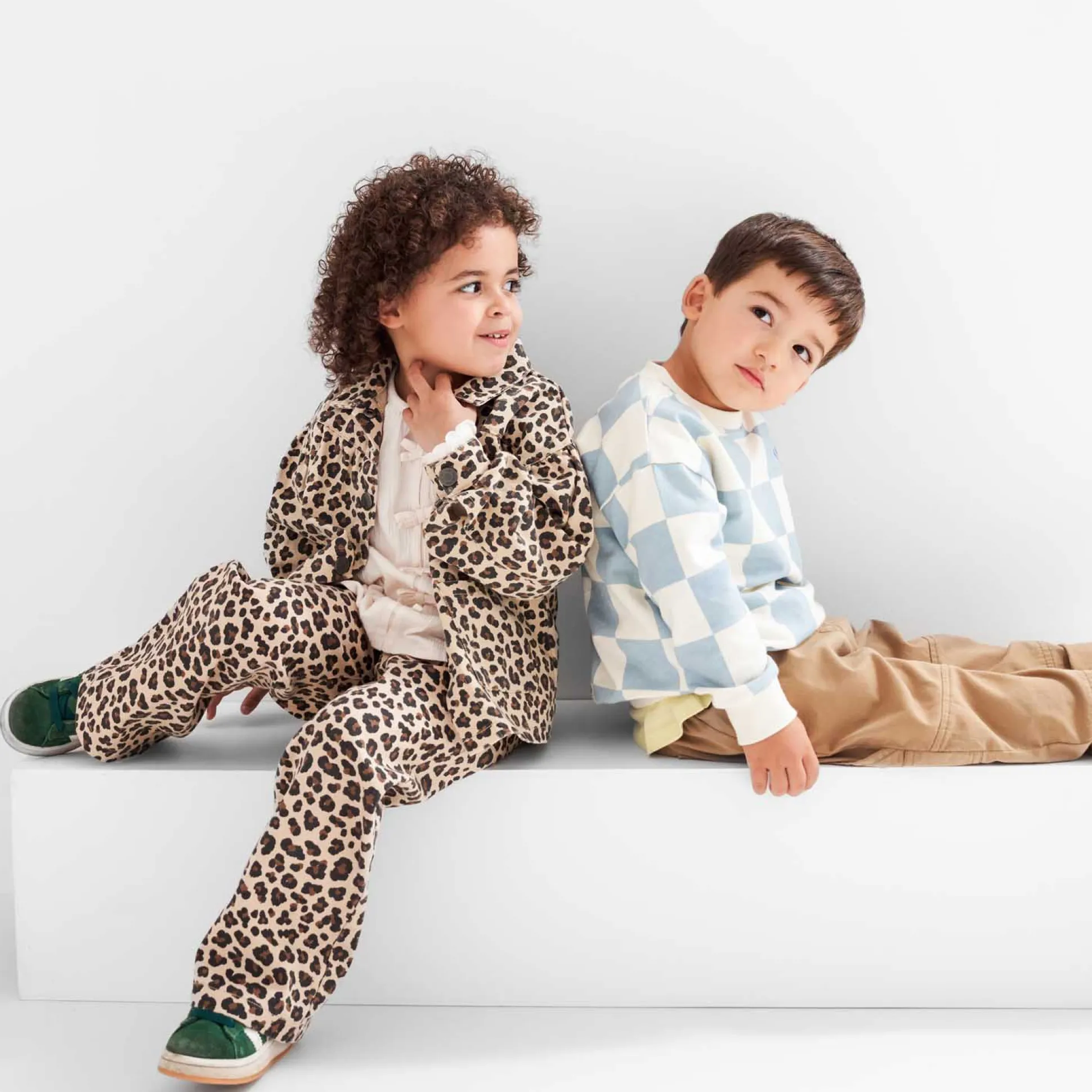 Prénatal peuter sweater ruit & broek