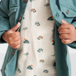 Prénatal peuter T-shirt korte mouwen all over print multi