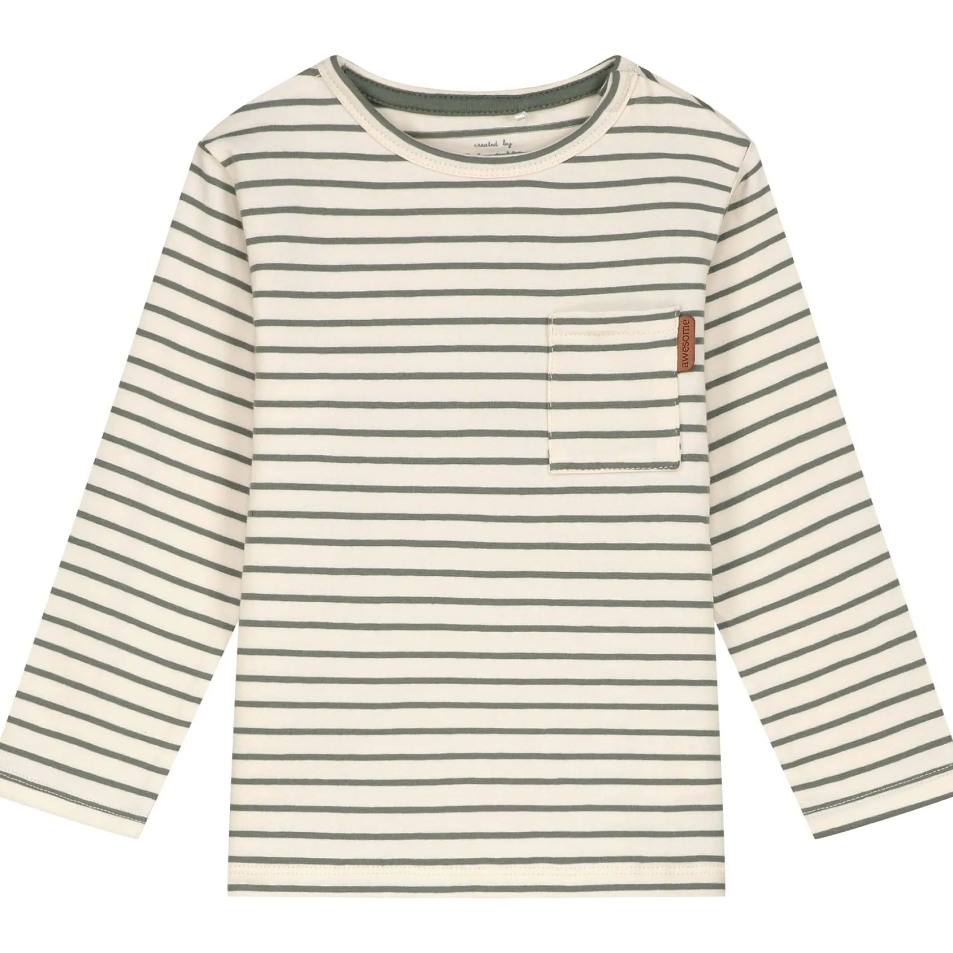 Prénatal peuter T-shirt lange mouwen strepen groen