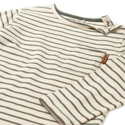 Prénatal peuter T-shirt lange mouwen strepen groen