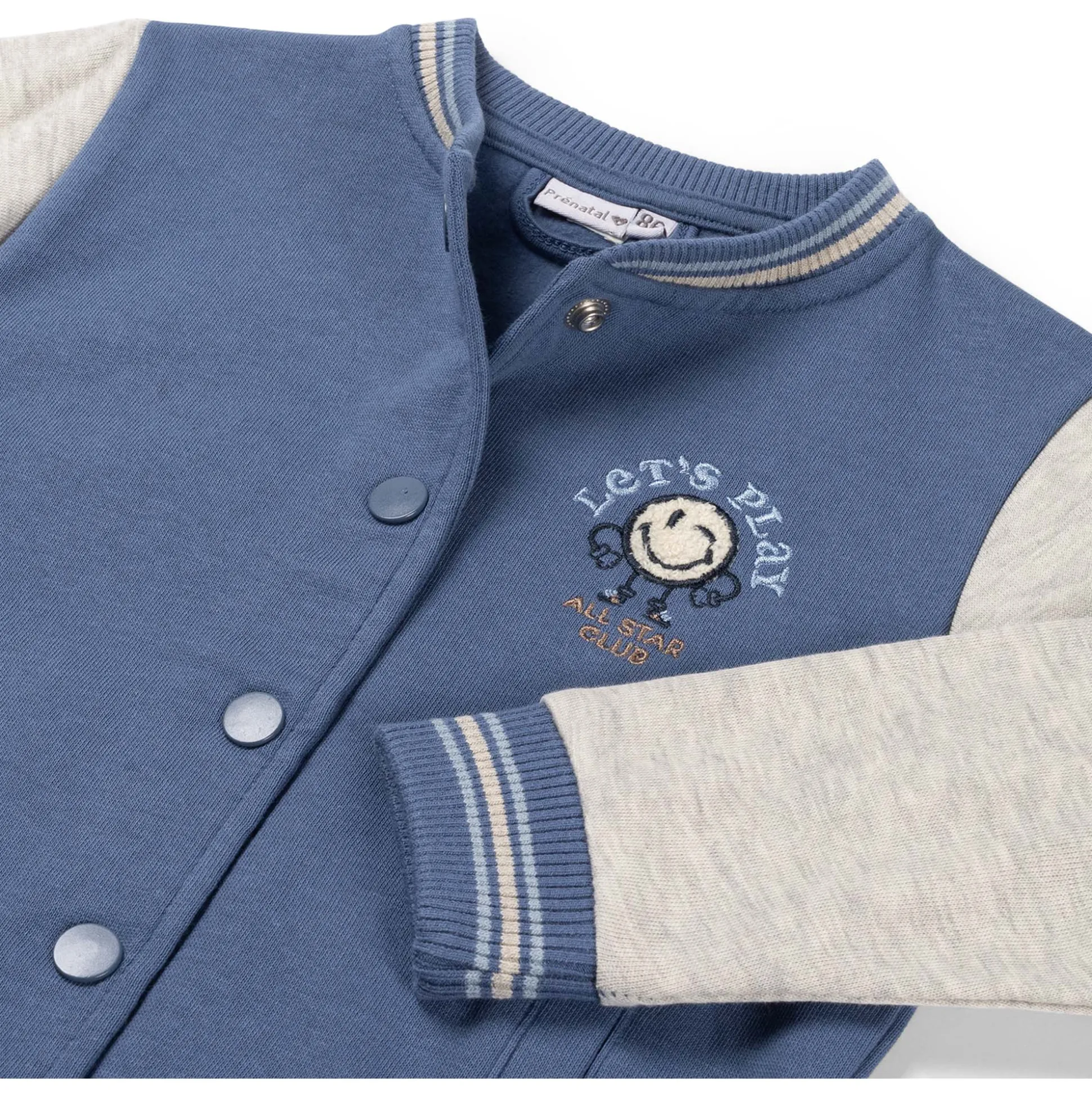 Prénatal peuter vest lange mouwen meerkleurig blauw