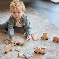 Prénatal peuter vest lange mouwen strepen grijs