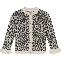 Prénatal peuter vest lange mouwen panterprint beige