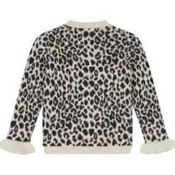 Prénatal peuter vest lange mouwen panterprint beige