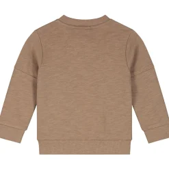Prénatal peuter vest lange mouwen effen bruin