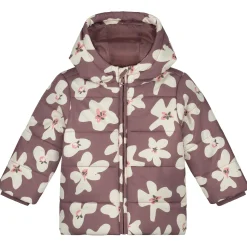 Prénatal peuter winterjas lange mouwen bloemen roze