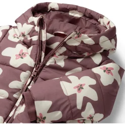 Prénatal peuter winterjas lange mouwen bloemen roze