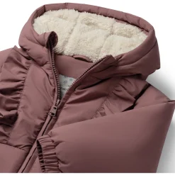 Prénatal peuter winterjas lange mouwen effen roze