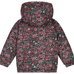 Prénatal peuter winterjas lange mouwen bloemen zwart