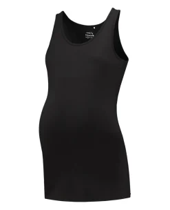 Prénatal positie singlet basis mouwloos effen zwart