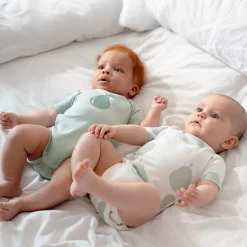 Prénatal romper 2 stuks korte mouwen printopdruk mint