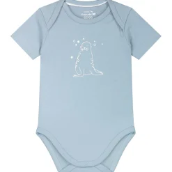 Prénatal romper 2 stuks korte mouwen dierenprint blauw