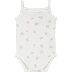 Prénatal romper 2 stuks spaghettibandjes bloemen paars