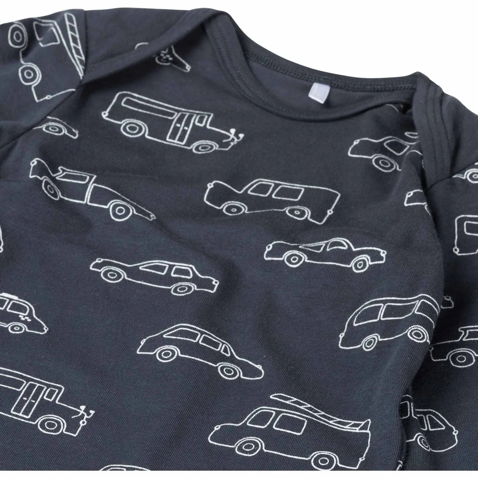 Prénatal romper auto's lange mouwen all over print blauw