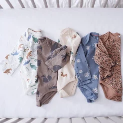 Prénatal romper bloem lange mouwen bloemen blauw