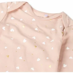 Prénatal romper hartjes lange mouwen hartjes roze